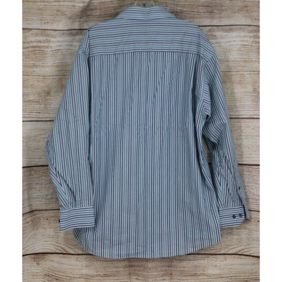Claiborne Mens Sz Large 16.5 34/35 Button Down Up Long Sleeve Pinstripe Shirt - Picture 6 of 7